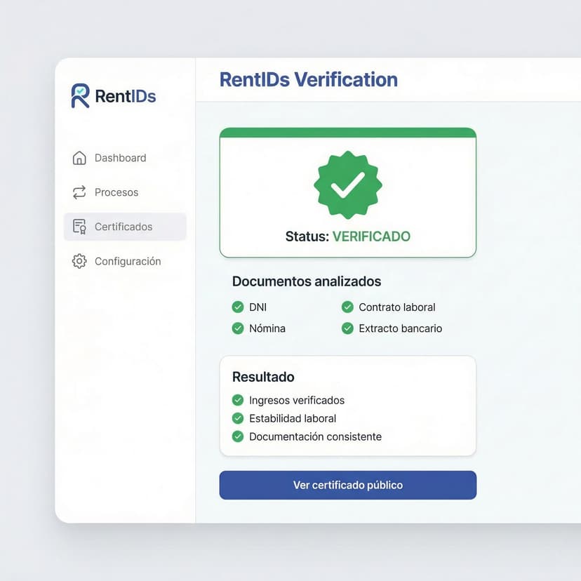 Vista estructurada del perfil de un candidato